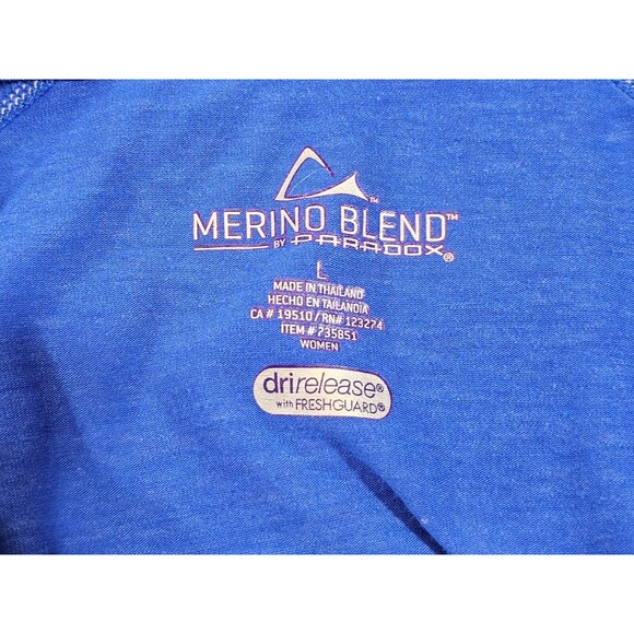 ALK Women's L Merino Blend Paradox Long Sleeve 1/4 Zip Pullover Sweater Lt Wt - Picture 9 of 11